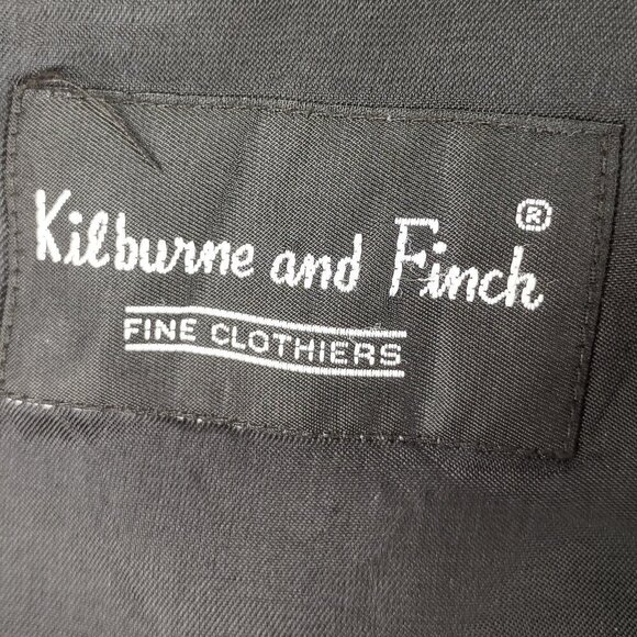 Kilburne and Finch Men's Gray Two Button Wool Blend Suit Jacket, Size 44S - Picture 11 of 12